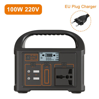 100W Portable Power Station with 24,000mAh LiFePO4 Battery