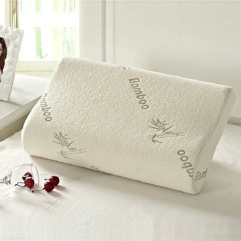 Bamboo Fiber Orthopedic Pillow with Memory Foam and Slow Rebound