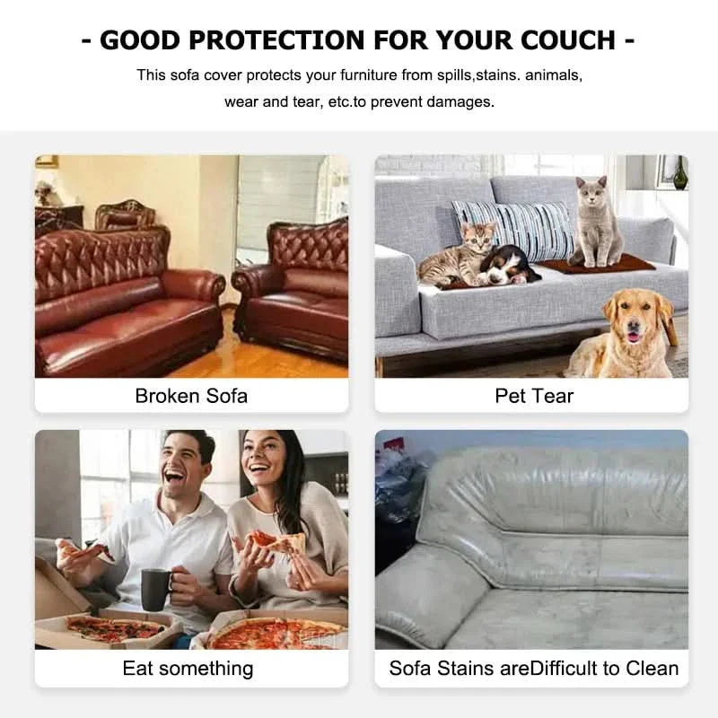 Elastic Non-Slip Sofa Covers - CushionWrap for Comfortable Seating
