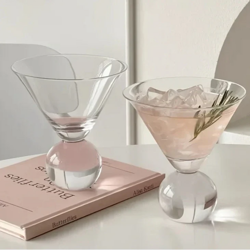 Globe-Shaped Cocktail Glass – Elegant Crystal Martini Drinkware