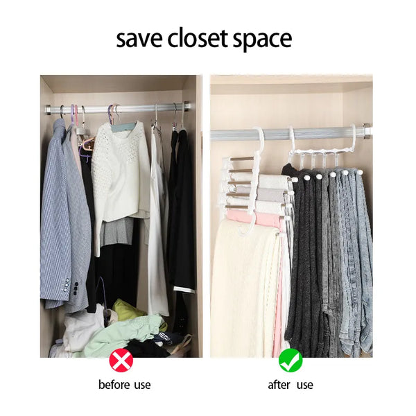 Get 1 Free | 5-in-1 Magic Trouser Hanger - Last Day Discount