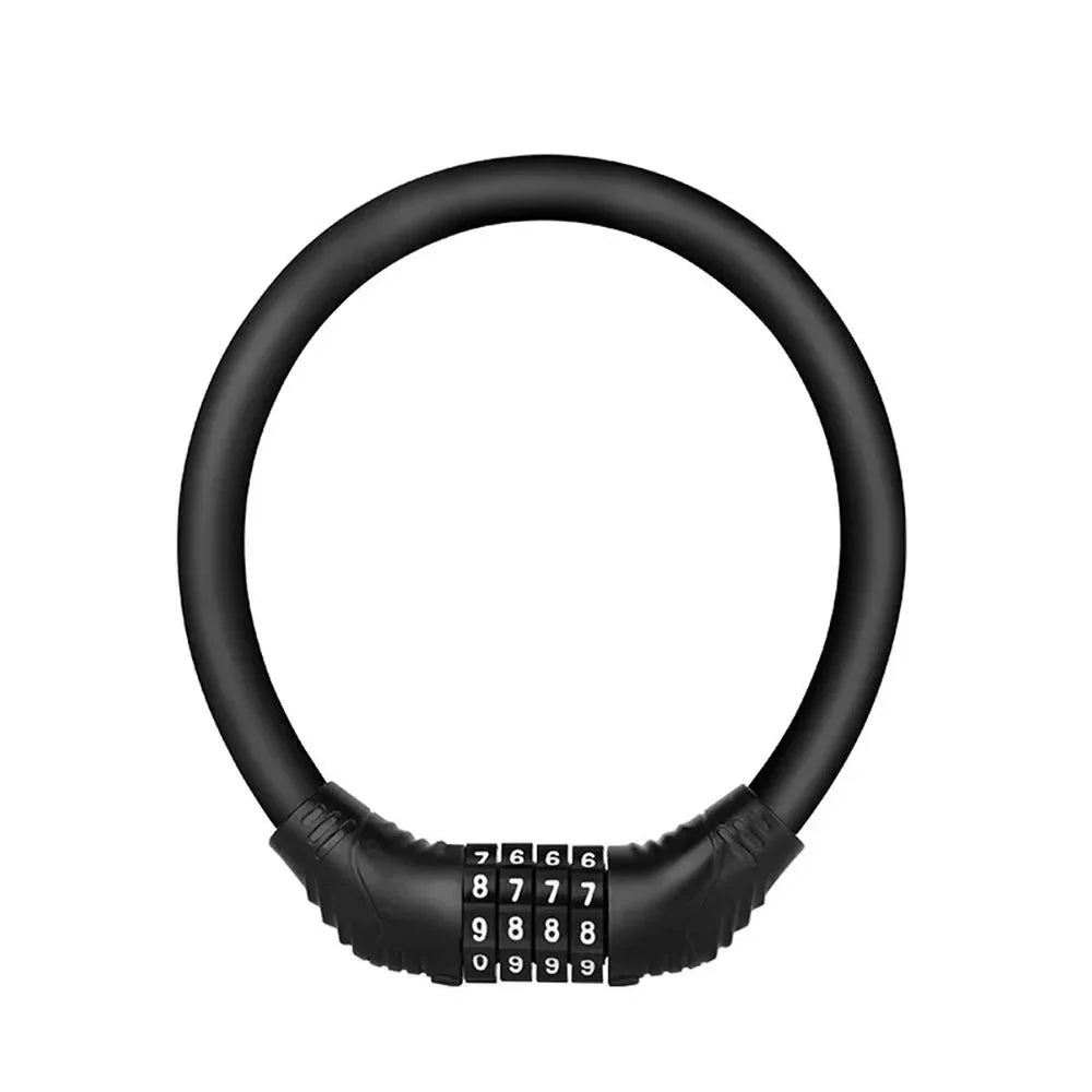4-Piece Bicycle Cable Lock Set | 4-Digit Combination | Stainless Steel | 10.5–21 cm