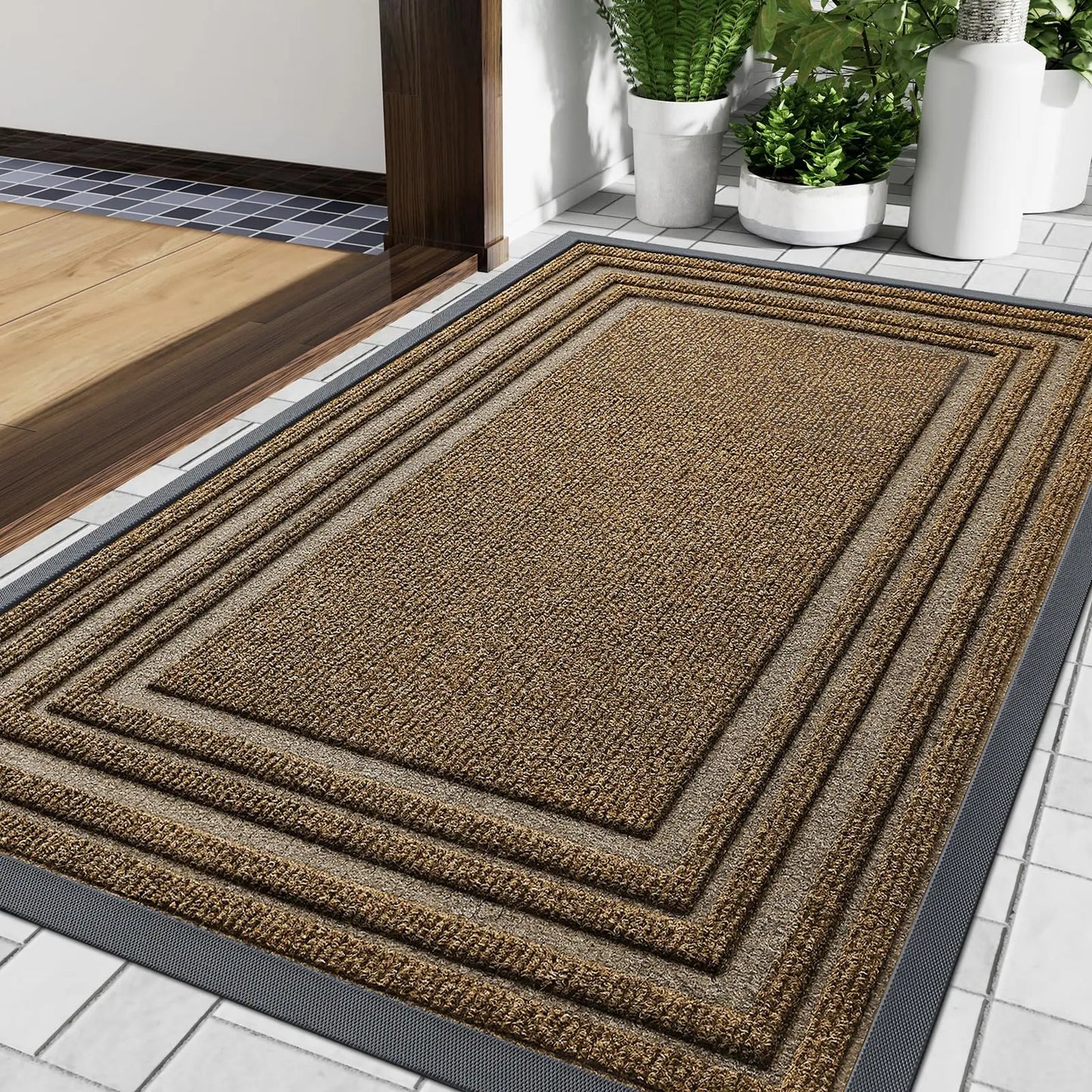 Non-Slip Door Mat Made of Natural Rubber for Indoor and Outdoor Use
