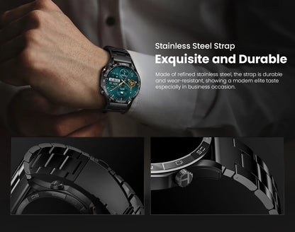 Smartwatch with 1.58" AMOLED Screen, Bluetooth Calling, 100+ Sports Modes & 24-Hour Health Tracking
