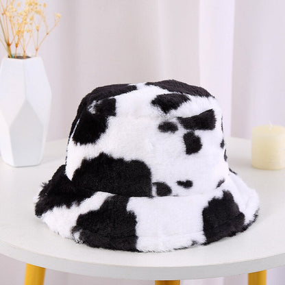 Soft Plush Winter Hat – Warm Unisex Bucket Cap for Cold Days