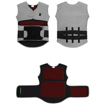 Adjustable Heated Wrap for Back and Shoulders with Red Light & Vibration Massage – 3 Heat Settings