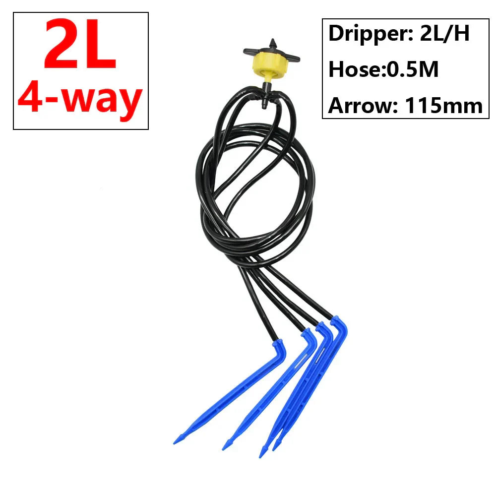 Drip Irrigation Emitters 2L–8L/H | 1/2/4-Way Splitter | 0.3 / 0.5 cm Connector