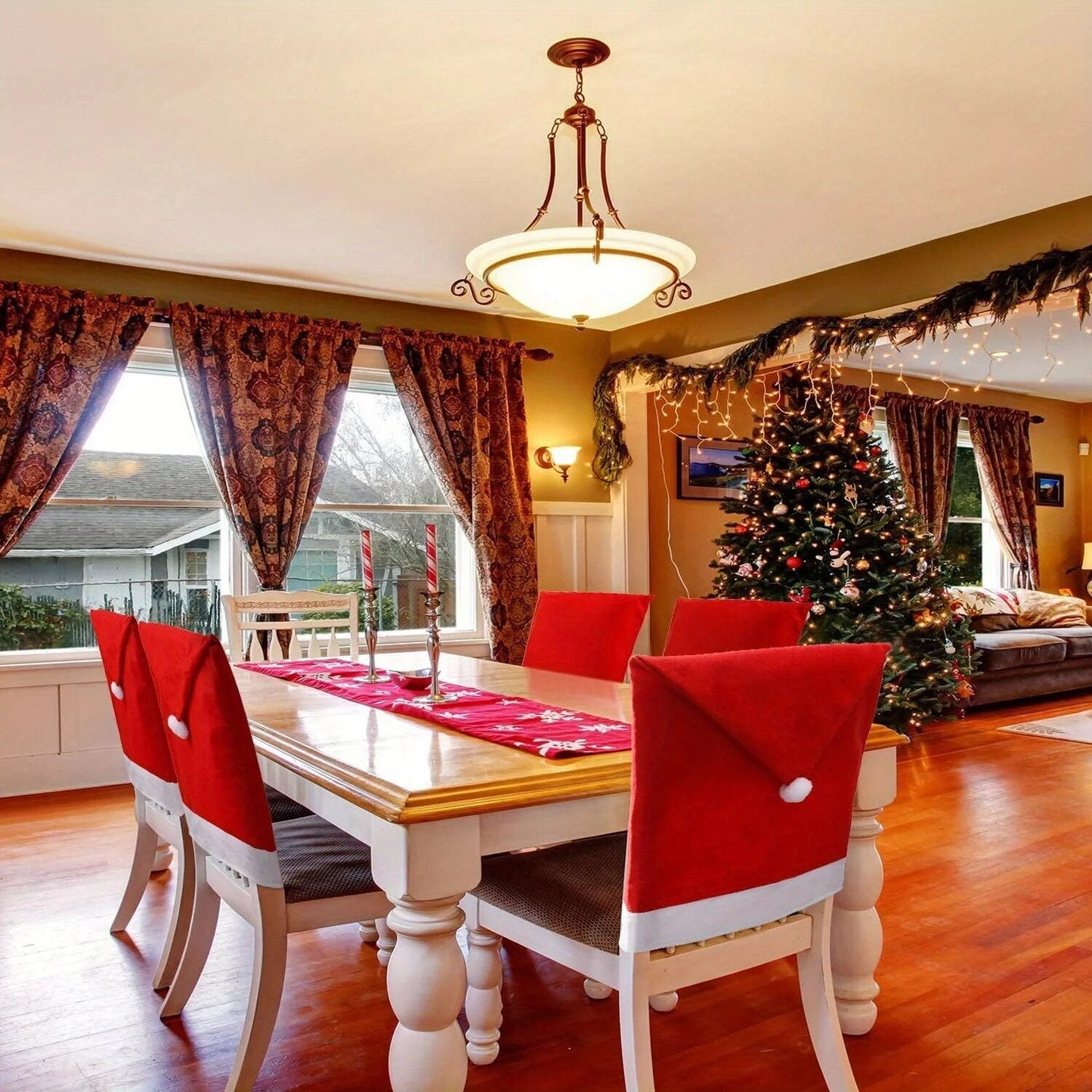 Chair Covers – Soft Polyester Protection with Festive Design
