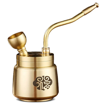 Brass Pipe Incense Burner for Aromatherapy – Artisan Design