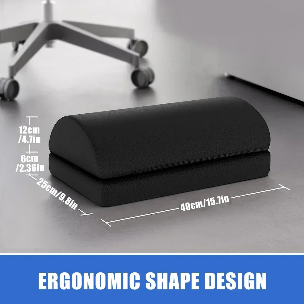Under Desk Foot Rest with Memory Foam | Adjustable Heights and Non-Slip Base