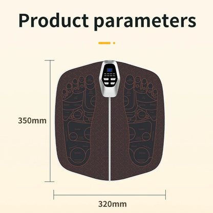 Remote-Controlled Foot Massager Pad – 8 Modes, 32 Intensities, USB Rechargeable, 20-Minute Auto Shut-Off
