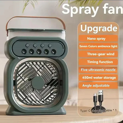 LED Night Light Humidifier Fan and 3-in-1 Air Cooler