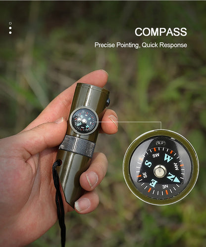 7-in-1 Compact Outdoor Camping Survival Tool