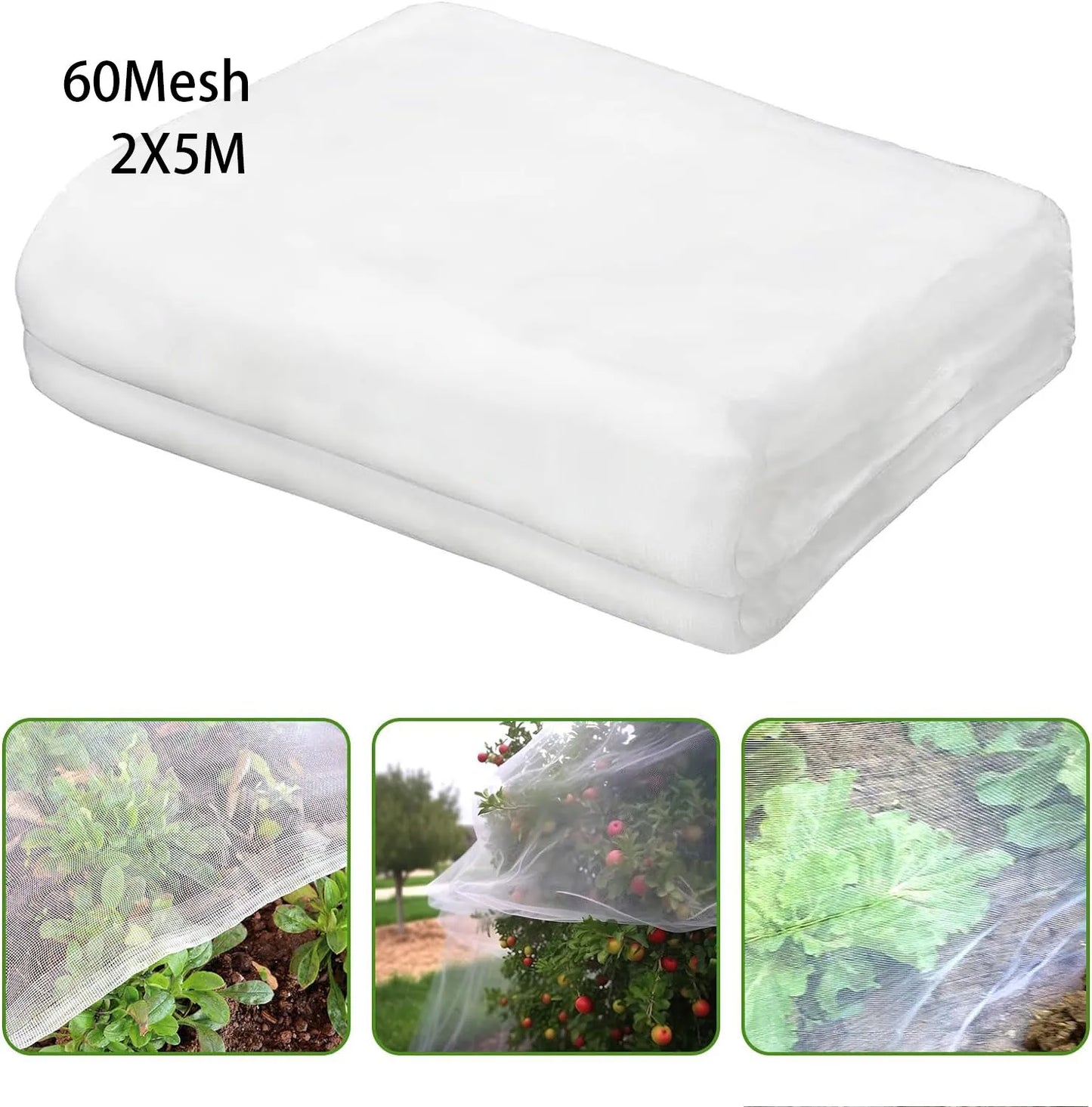 Plant Protection Netting – HDPE Insect and Bird Barrier, Light-Transmissive, Ideal for Vegetables & Fruits