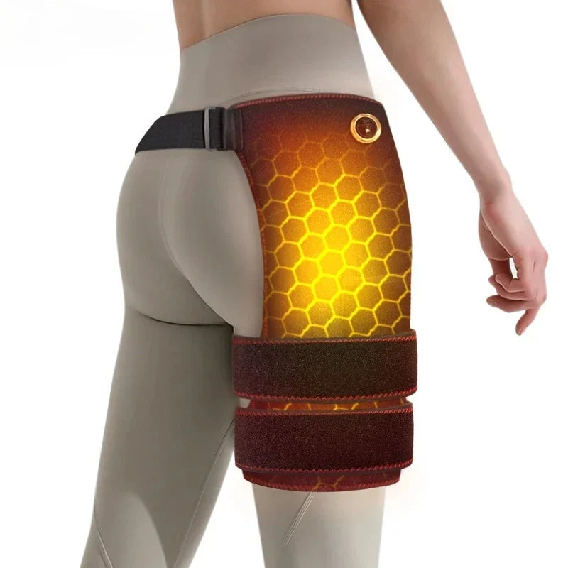 Cordless Hip Support Brace – Heat and Vibration Massager for Comfort
