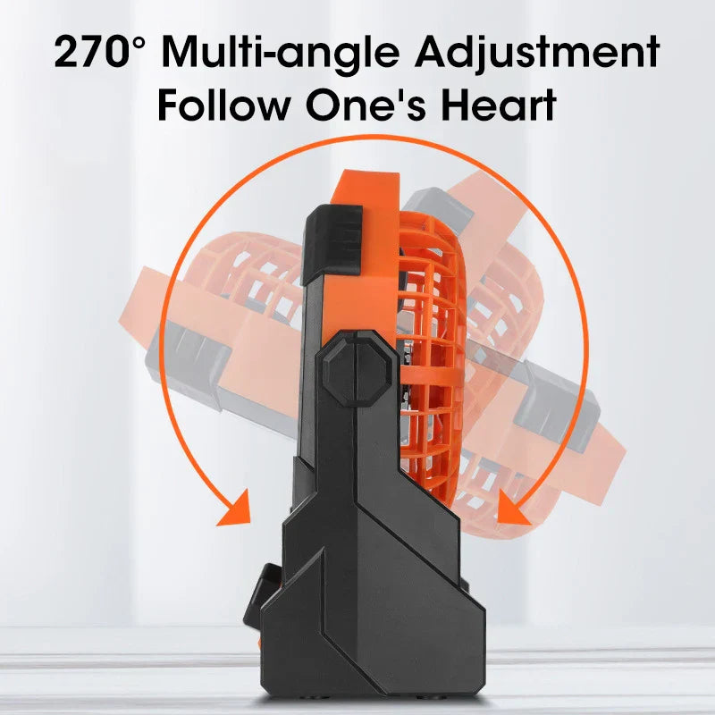 LED Camping Fan with 7800 mAh Rechargeable Battery and USB