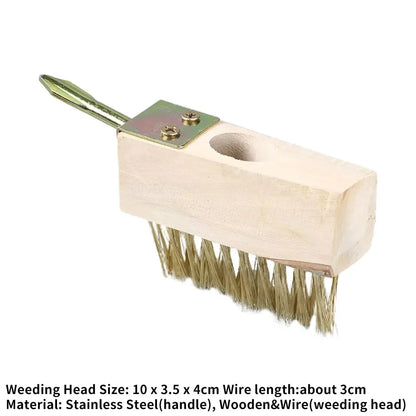 Weed and Moss Brush with Steel Bristles for Paving Joints – 120 cm Handle