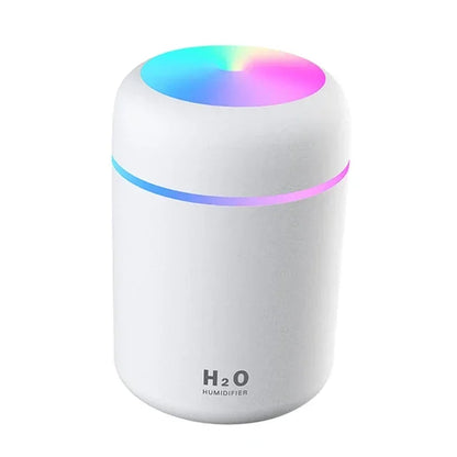 Color-Changing LED Humidifier for Office and Bedroom, 300ml Tank, Two Mist Modes, Auto Shut-Off
