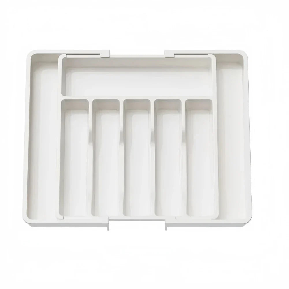 Plastic Storage Tray with 8 Compartments for Kitchen Drawer Organization