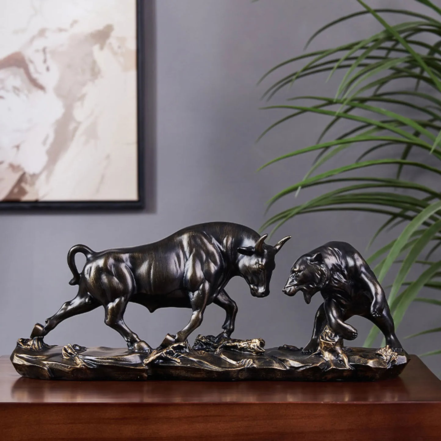 Feng Shui Bull and Bear Statue – Animal Sculpture Collection