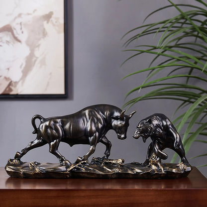 Feng Shui Bull and Bear Statue – Animal Sculpture Collection