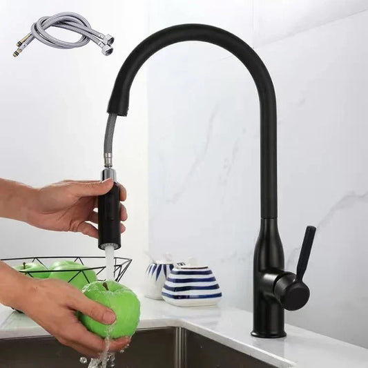 Adjustable Kitchen Faucet with Hand Shower – AquaStream Luxe Design