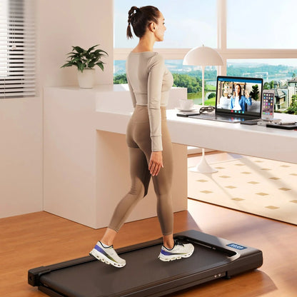 Slim Under Desk Treadmill with 2.5HP Motor | 265 lb Capacity, LED Display, Remote, 2.5 MPH