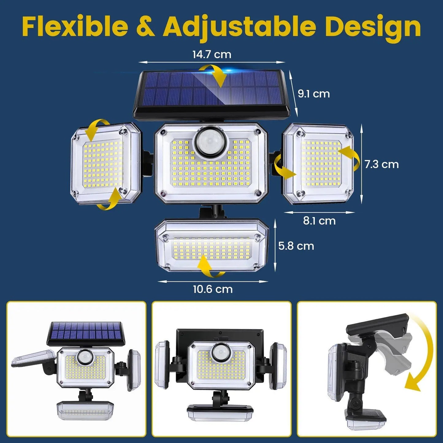 Solar Light with Motion Sensor – 2000 Lumen Outdoor Illumination