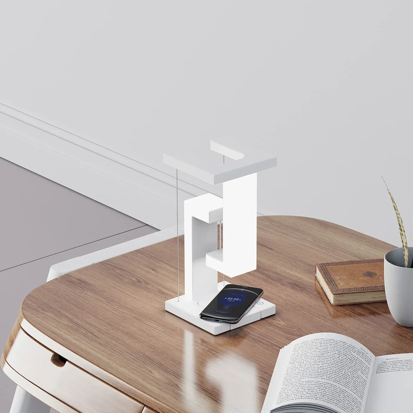 Wireless Night Lamp with Anti-Gravity Orbit Charging Feature