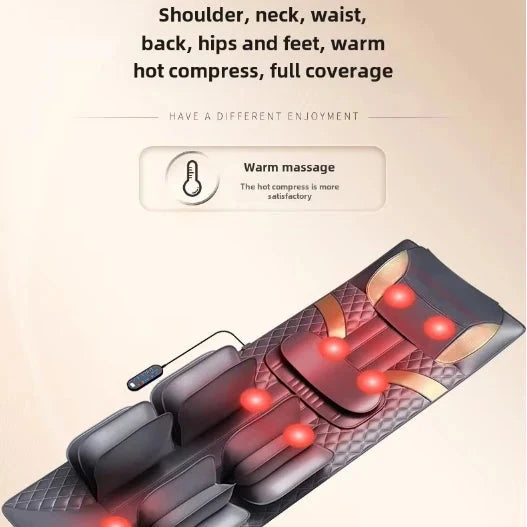 Heat and Air Compression Massage Mat for Full Body Relief with Remote