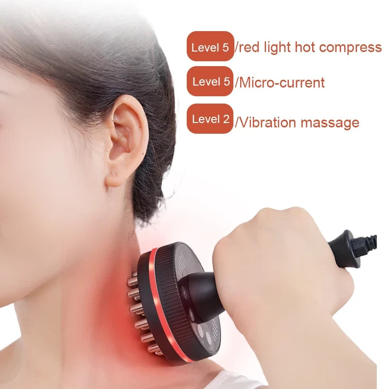 Heat-Enabled Electric Gua Sha Massager | Microcurrent Massage Brush for Back, Arms, Legs & Muscle Relief