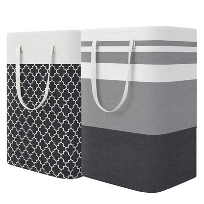 75L Waterproof Fabric Laundry Basket with Foldable Design and Handles