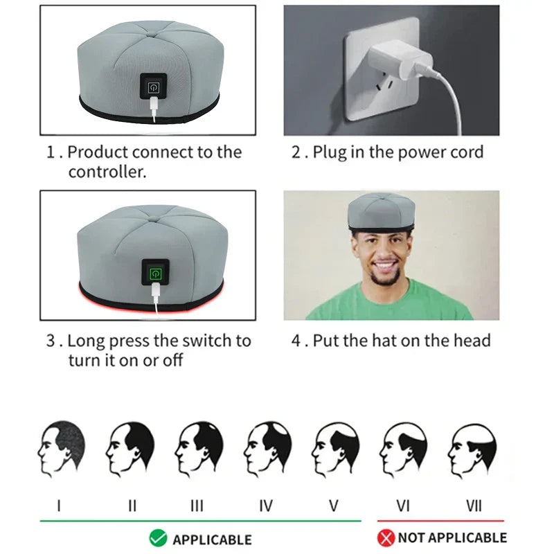 Portable Light Therapy Cap for Hair Growth