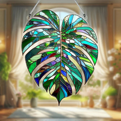 Acrylic Flower Pot Sun Catcher Pendant | 20 cm | 2D Color Print | Window Decoration