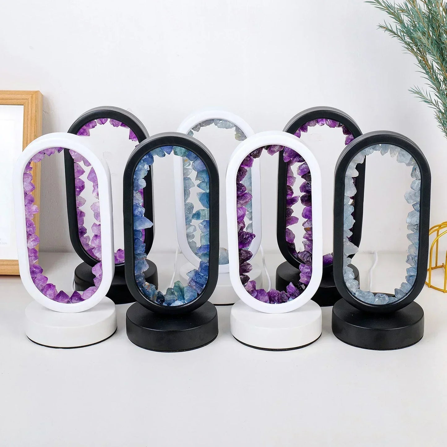 Elegant Natural Crystal Light Fixture – Amethyst Taalita