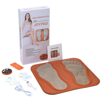 Rechargeable Foot Massage Mat with Remote Control - 8 Modes, 29 Intensities & Electrode Pads