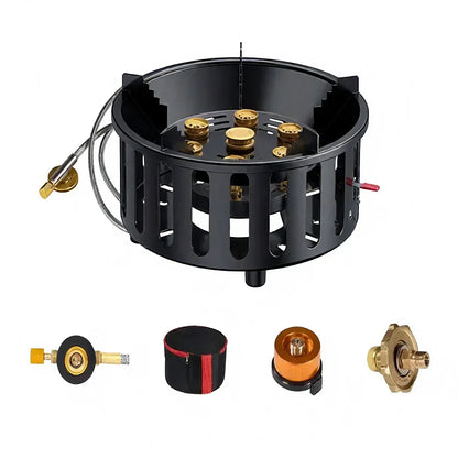 Portable Gas Stove for Camping with Electronic Ignition – 7-Core