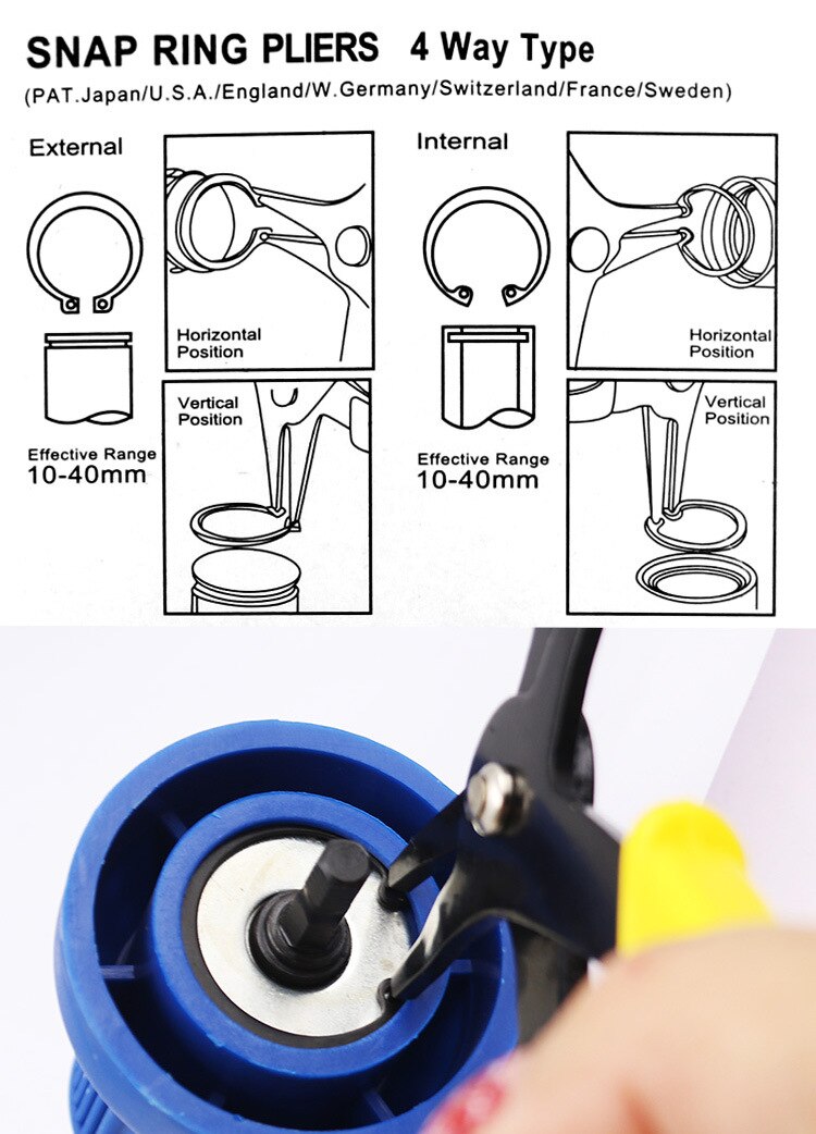 Dual Function Snap Ring Pliers Tool