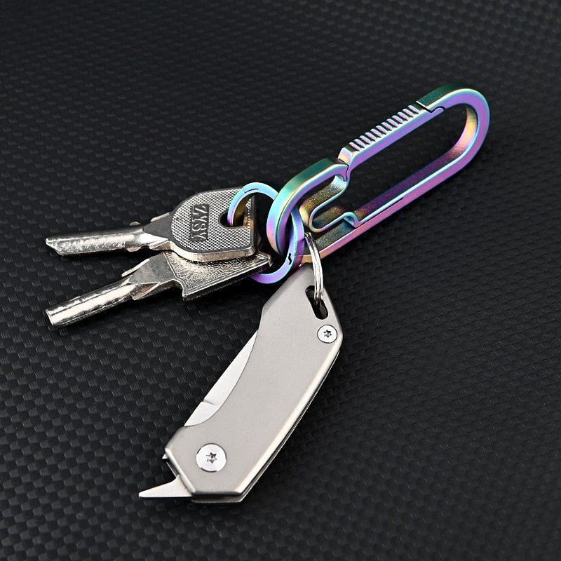 Titanium Alloy Keychain Knife - Compact Bag Tool