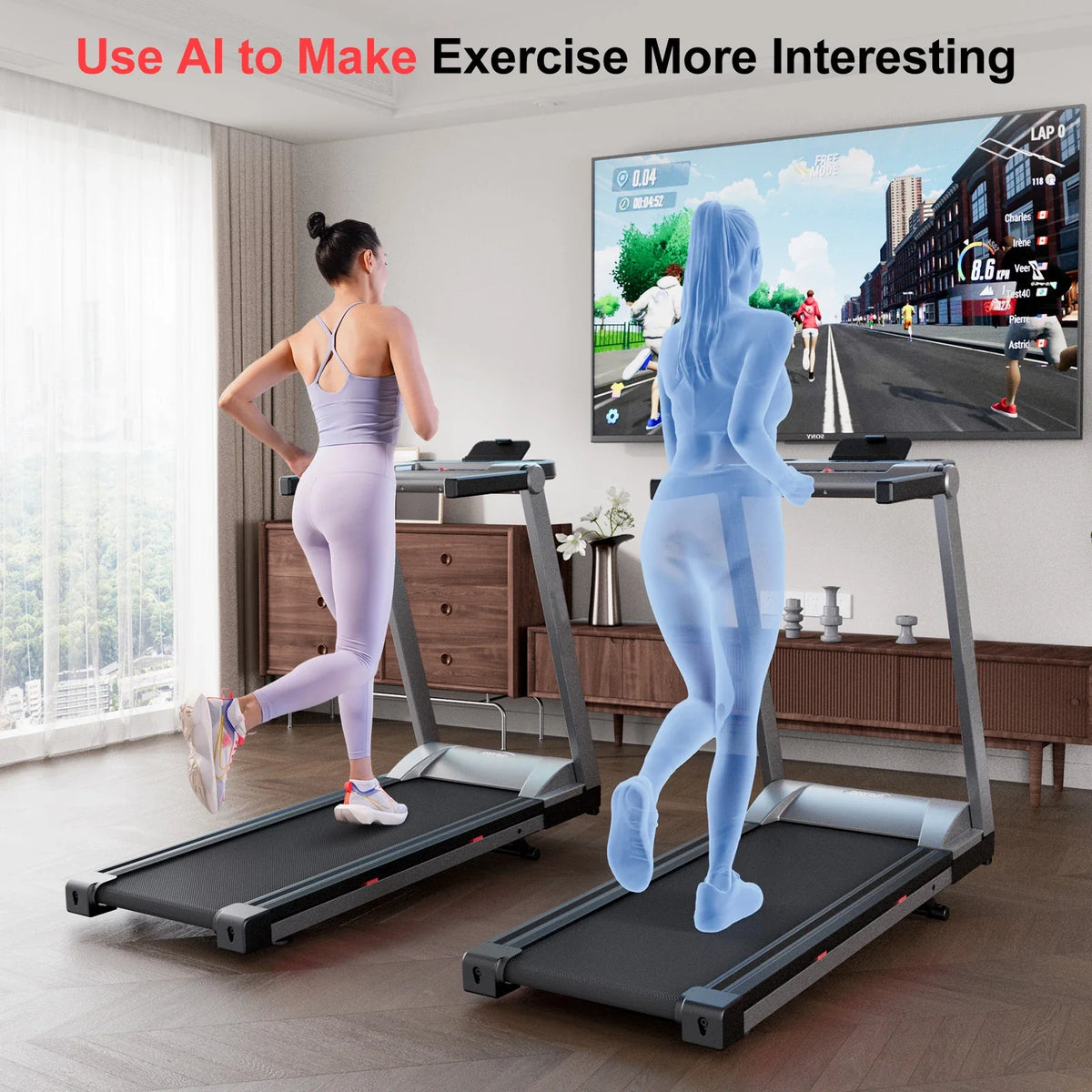 Compact Treadmill with 3.5HP Motor, 6% Incline, 350 lb Capacity, Bluetooth, 0.6–10 MPH, 7.9-Inch Folded Height