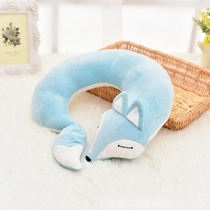 Travel Neck Pillow with Cute Fox Design | Cozy Travel Companion