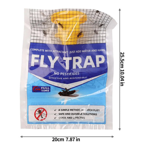 Eco-Friendly Hanging Fly Catcher with Quick-Activating Bait