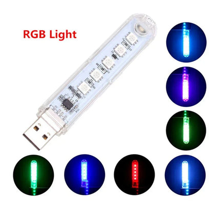 Compact USB LED Reading Light | Night Lamp for Laptop, Power Bank & PC | 5V, 3–24 LEDs