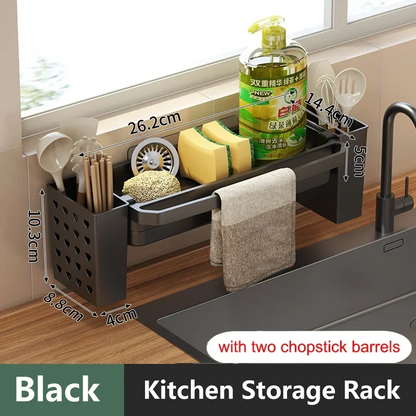 Sink Organizer - Non-Slip & Hygienic - For Sponges, Brushes & Detergent