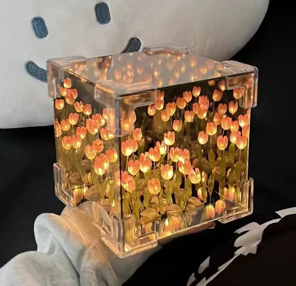 Customizable 3D Floral Cube Night Light