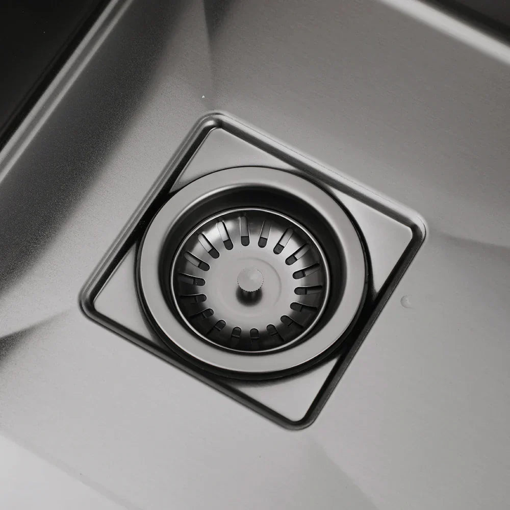 Stainless Steel Sink Strainer with Odor Filter – Pop-Up Stopper & Blockage Prevention Basket