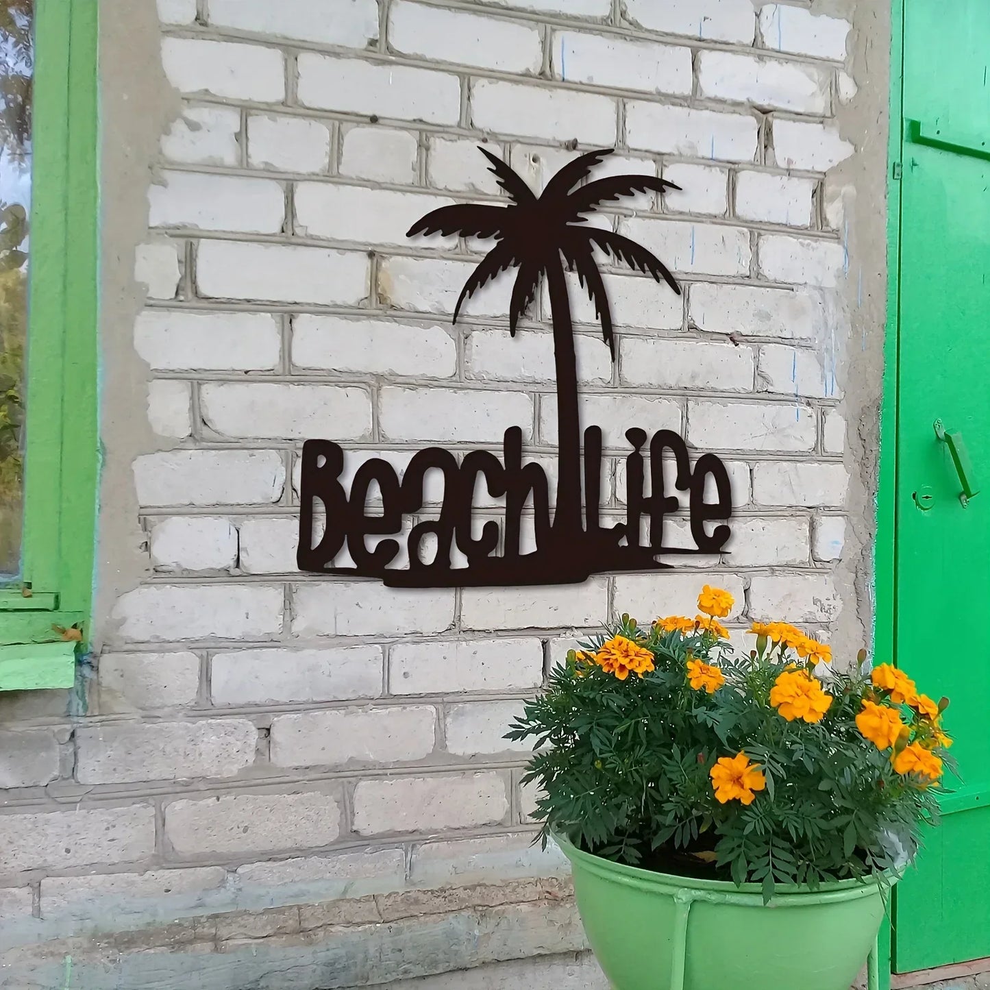 3D Metal Wall Decor of Coconut Tree for Living Room, Bedroom, Office