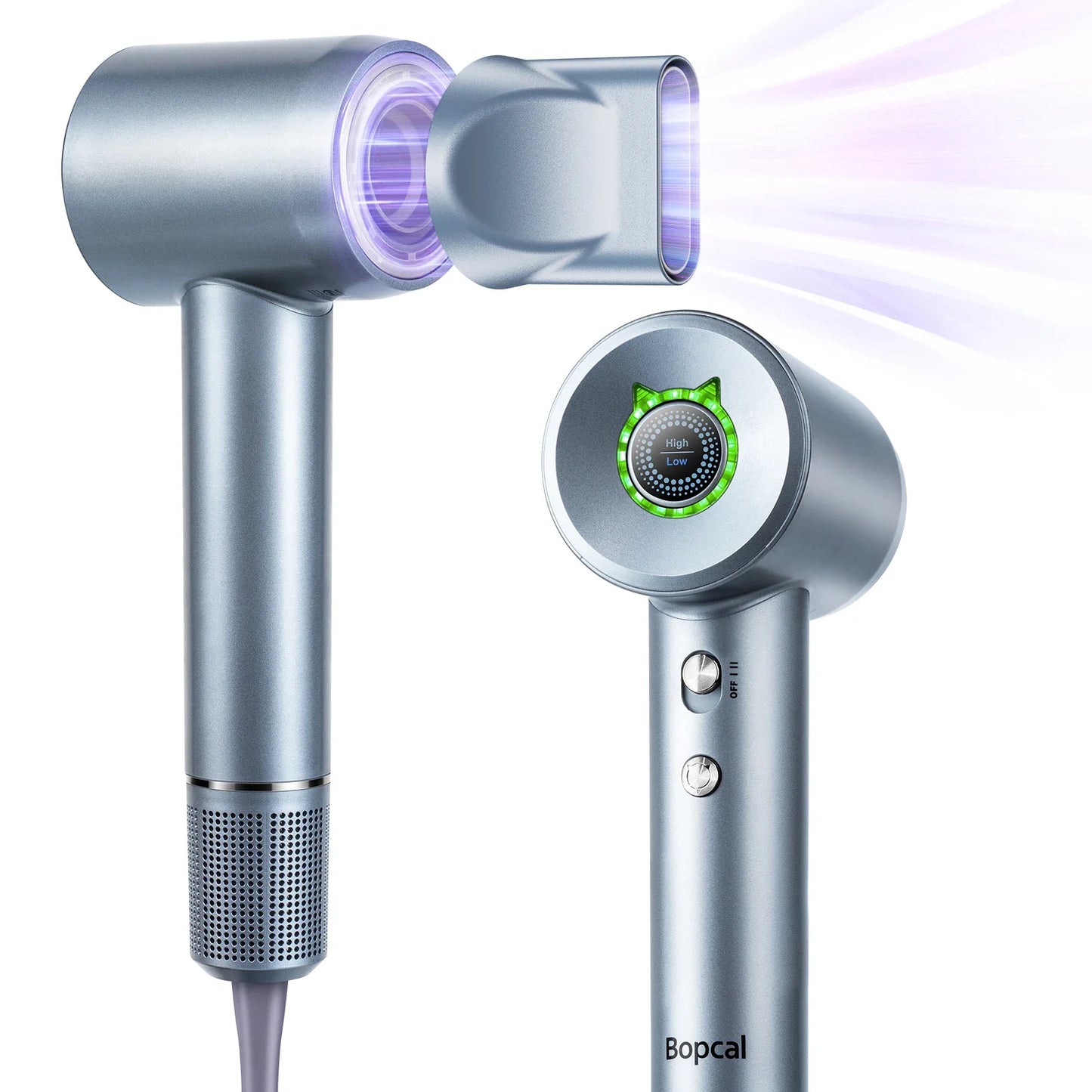 Lightweight Ionic Hair Dryer with 200 Million Negative Ions, 16 Settings, LED & Smart Temperature Control, 110,000 RPM