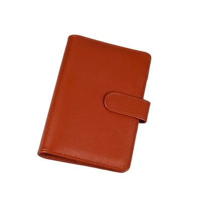 Multi-Functional A5 Faux Leather Binder with Replaceable Pages and Snap Closure