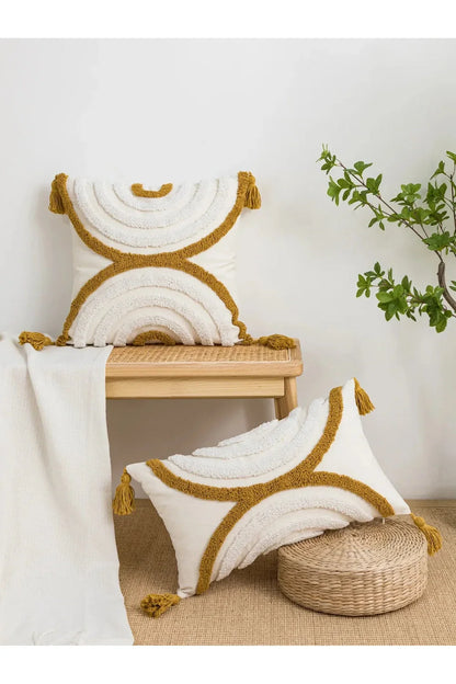 Geometric Arch Design Cushion Cover
